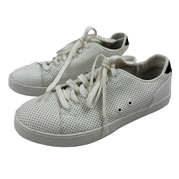 Dr. Scholls Maggie White Perforated Sneakers Low Top Size 6.5M Lace Up Comfort - Picture 1 of 11